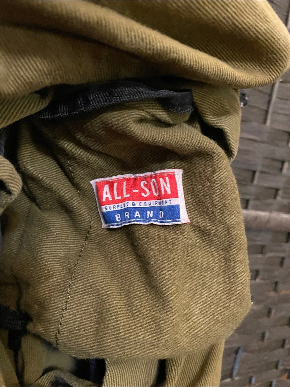 All-Son Military Style Mustard Yellow Canvas Backpack - Unisex